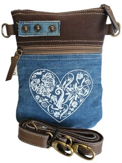 Domelo-Tasje-Denim-Canvas-Leer-gerecyclede jeans-hartje-dames-heren-Retro-Vintage-Streetwear-18 x 23 x 2 cm-small-Denim