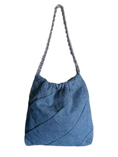 Giuliano-Jeansbag-schoudertas-Hobo-Urban style-Musthave35cmx33cmx6cm-Denim blauw