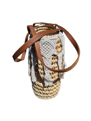 Tas-strand tas-Beach bag-Riet-Macrame-Handmade-Ibiza style-Bohemian style-Uniek design-2