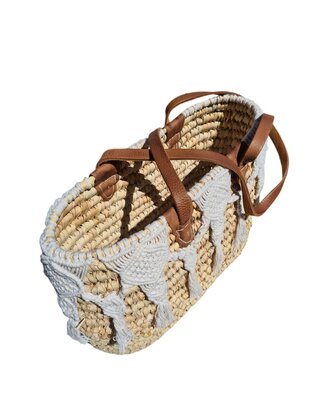 Tas-strand tas-Beach bag-Riet-Macrame-Handmade-Ibiza style-Bohemian style-Uniek design-2