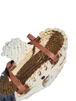 Tas-strand tas-Beach bag-Riet-Macrame-Handmade-Ibiza style-Bohemian style-Uniek design-3