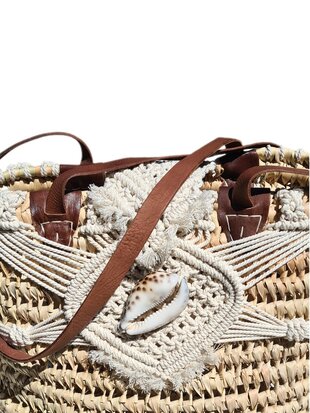 Tas-strand tas-Beach bag-Riet-Macrame-Handmade-Ibiza style-Bohemian style-Uniek design-3