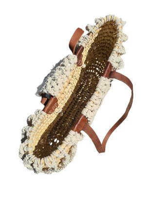 Tas-strand tas-Beach bag-Riet-Macrame-Handmade-Ibiza style-Bohemian style-Uniek design-4