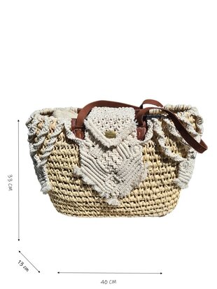Tas-strand tas-Beach bag-Riet-Macrame-Handmade-Ibiza style-Bohemian style-Uniek design-4