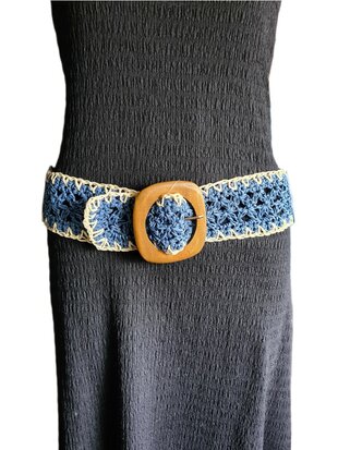 Riem-Stretch-Raffa-Ibiza style- One size (36t/m 44)-Bleu