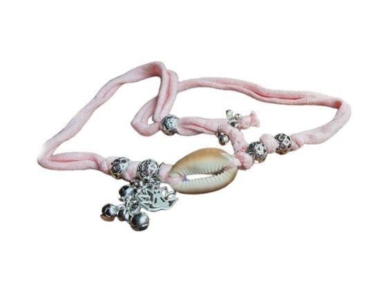 Armband-wikkel-kralen-Bedel-schelp-Bohemian style-Roze