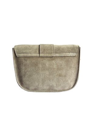 Giuliano-Tas-Leer-Suède-Echt leer-Klep-magneetsluiting-23cmx18cmx6,5cm-Taupe