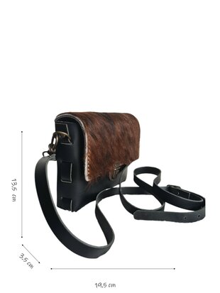 Giuliano-Tas-Schouder-crossbody- Heup-Echt leer-Cow-19,5cmx13,5cmx3,5cm-Zwart