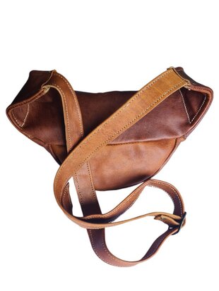 Festival-Heup tasje-Crossbody tasje- Cross over-echt leer-Munt-Bohemian style-Boho style-22cmx16cmx7cm-1