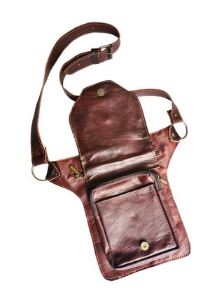Festival-Heup tasje-Crossbody tasje- Cross over-echt leer-Sun-Bohemian style-Boho style-24cmx17,5cmx5cm-2