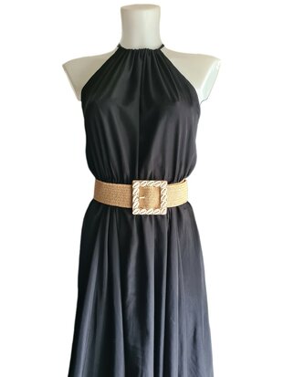 Elastische riem- Stretch-Schelpjes-Geweven-Ibiza style-Bohemian style-Boho style-Naturel-90 cm >150cm
