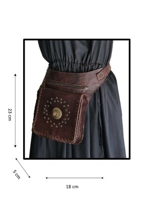 Festival-tasje-Crossbody tasje-Echt leer-Steen-Bohemian style-Boho style-Gypsy style-kleur 2-18cmx23cmx5cm