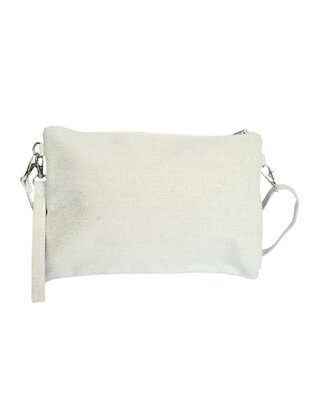 Crossbody tasje- Clutch-Schelp-Kwastjes -Ibizastyle-Bohmian style-Naturel-Little Sparkle-27cmx20cmx1cm-3