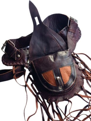 Festival-Heup tasje-Crossbody tasje- Cross over-echt leer-Fringe-Bohemian style-Boho style-22,5cmx15cmx5cm-3