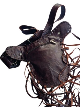 Festival-Heup tasje-Crossbody tasje- Cross over-echt leer-Fringe-Bohemian style-Boho style-22,5cmx15cmx5cm-3