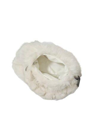 Maria C-Shoudertas-Crossbody-Zacht-Fluffy-Creme-39cmx24cmx12cm
