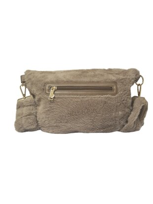 Crossbody-Fannypack-Buideltas-Zacht-Fluffy-Taupe-34cmx23cmx4cm