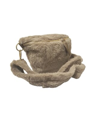 Crossbody-Fannypack-Buideltas-Zacht-Fluffy-Taupe-34cmx23cmx4cm
