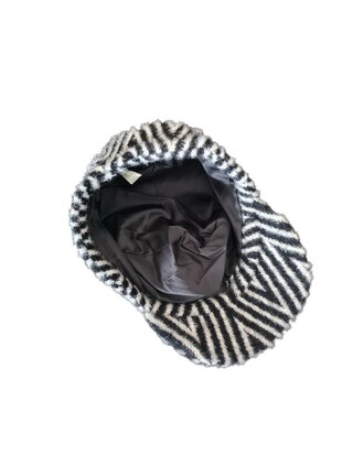 Muts-Pet-Army model-Vintage/Retro look-Soft touch-Fluffy-Gevoerd-Zwart