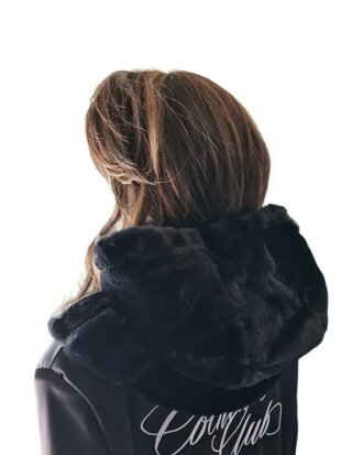 Capuchon sjaal- Col sjaal-Bivak muts-In style-Muts&col-Soft teddy-Soft touch-Gevoerd-Superzacht-Warm-One size-Zwart