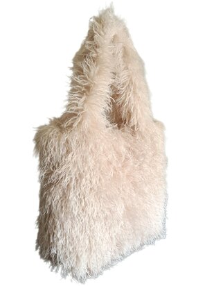 Hello J-Furry-Bag-Oversized-Schoudertas-Shopper-Imitatiebont-Fluffy-Soft-Musthave-40cmx46cmx10cm-Beige