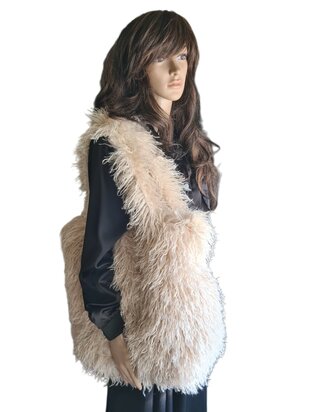 Hello J-Furry-Bag-Oversized-Schoudertas-Shopper-Imitatiebont-Fluffy-Soft-Musthave-40cmx46cmx10cm-Beige