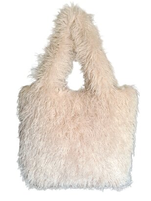 Hello J-Furry-Bag-Oversized-Schoudertas-Shopper-Imitatiebont-Fluffy-Soft-Musthave-40cmx46cmx10cm-Beige