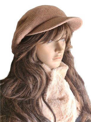 Eline Ren L'Atelier- Fijn gebeid-Soepel-Bakerboy-Model-Zacht-Warm-Muts-Buin