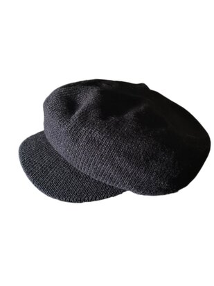 Eline Ren L'Atelier- Fijn gebeid-Soepel-Bakerboy-Model-Zacht-Warm-Muts-Zwart