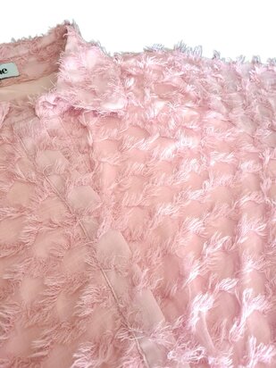 Blouse-Top-Dames-Kort-Elegant-Roze-Maat L