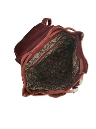 Festival Rugzak- Rugzak-Echt leer-Sun-Bohemian style-Boho style-Gypsy style-Kleur 3-26cmx23cmx11cm