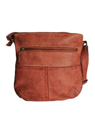 Ven Tomy-Schoudertas-crossbody-Gevlochten-Hoogwaardig leer-Gewassen leer- Soepel leer-Vintage-Natuurlijk bruin-28cmx28cmx8cm