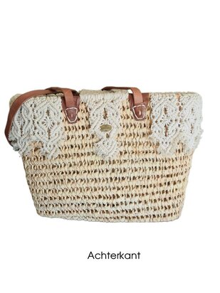 Tas-strand tas-Beach bag-Riet-Macrame-Handmade-Ibiza style-Bohemian style-Uniek design-6