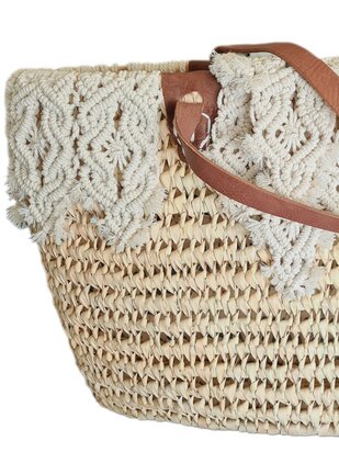 Tas-strand tas-Beach bag-Riet-Macrame-Handmade-Ibiza style-Bohemian style-Uniek design-6