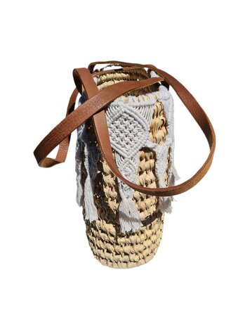 Tas-strand tas-Beach bag-Riet-Macrame-Handmade-Ibiza style-Bohemian style-Uniek design-2