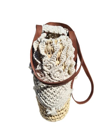 Tas-strand tas-Beach bag-Riet-Macrame-Handmade-Ibiza style-Bohemian style-Uniek design-4