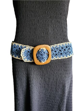 Riem-Stretch-Raffa-Ibiza style- One size (36t/m 44)-Bleu