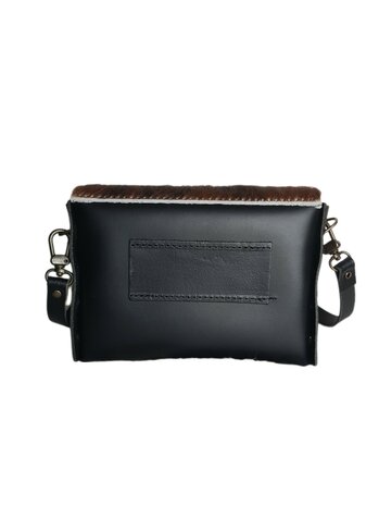 Giuliano-Tas-Schouder-crossbody- Heup-Echt leer-Cow-19,5cmx13,5cmx3,5cm-Zwart
