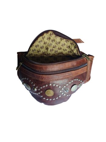 Festival-Heup tasje-Crossbody tasje- Cross over-echt leer-Munt-Bohemian style-Boho style-22cmx16cmx7cm-2