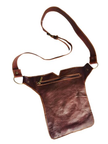 Festival-Heup tasje-Crossbody tasje- Cross over-echt leer-Sun-Bohemian style-Boho style-24cmx17,5cmx5cm-2