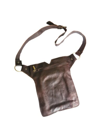 Festival-Heup tasje-Crossbody tasje- Cross over-echt leer-Sun-Bohemian style-Boho style-24cmx17,5cmx5cm-1