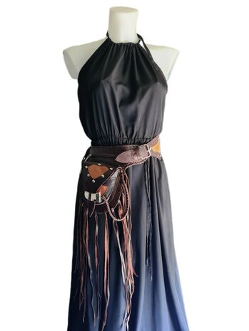 Festival-Heup tasje-Crossbody tasje- Cross over-echt leer-Fringe-Bohemian style-Boho style-22,5cmx15cmx5cm-3