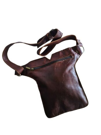 Festival-Heup tasje-Crossbody tasje- Cross over-echt leer-Sun-Bohemian style-Boho style-24cmx17,5cmx5cm-4