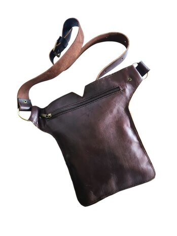 Festival-Heup tasje-Crossbody tasje- Cross over-echt leer-Sun-Bohemian style-Boho style-24cmx17,5cmx5cm-5