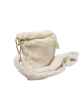 Crossbody-Fannypack-Buideltas-Zacht-Fluffy-Creme-34cmx23cmx4cm