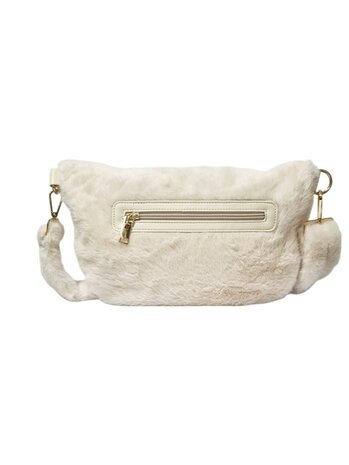 Crossbody-Fannypack-Buideltas-Zacht-Fluffy-Creme-34cmx23cmx4cm