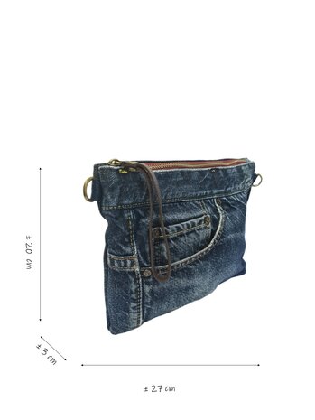 Made in Italy-Tas-Clutch-Schoudertas-Crossbody-Handtas-Denim-Recyclede denim-Jeans-1