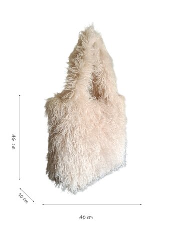 Hello J-Furry-Bag-Oversized-Schoudertas-Shopper-Imitatiebont-Fluffy-Soft-Musthave-40cmx46cmx10cm-Beige