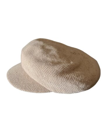 Eline Ren L'Atelier- Fijn gebeid-Soepel-Bakerboy-Model-Zacht-Warm-Muts-Beige
