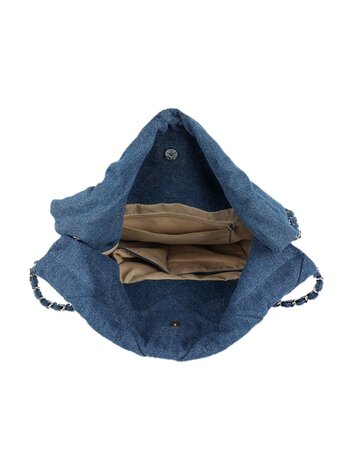 Giuliano-Jeansbag-schoudertas-Hobo-Urban style-Musthave35cmx33cmx6cm-Denim blauw